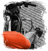 Xtend motorcycle footpegs on Harley Davidson